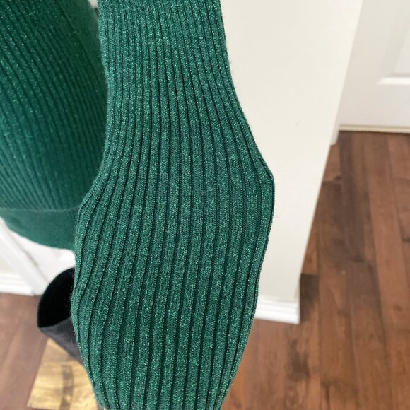 New Emerald Green Turtleneck Sweater Dress - Picture 2 of 5